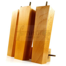 L&F 4 Wood Furniture Legs M10 220mm High Oak Finish Replacement Square Tapered Sofa Feet Stools Chairs Cabinets Beds - thumbnail 4