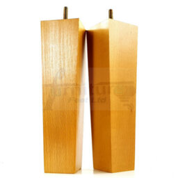 L&F 4 Wood Furniture Legs M10 220mm High Oak Finish Replacement Square Tapered Sofa Feet Stools Chairs Cabinets Beds - thumbnail 7