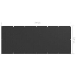 Berkfield Balcony Screen Anthracite 120X300 Cm Oxford Fabric - thumbnail 5