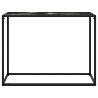 Berkfield Modern Console Table Black 100X35X75 Cm Tempered Glass - image 1