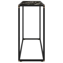 Berkfield Modern Console Table Black 100X35X75 Cm Tempered Glass - thumbnail 3