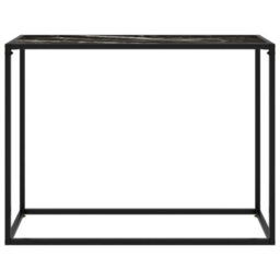 Berkfield Modern Console Table Black 100X35X75 Cm Tempered Glass - thumbnail 1