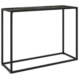 Berkfield Modern Console Table Black 100X35X75 Cm Tempered Glass - thumbnail 2