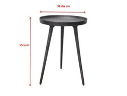 Aspect Furniture Maxine Tripods Metal Side Table,antique Silver - thumbnail 7