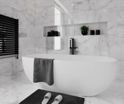 Top Ceramics Onyx Grey High Gloss Floor & Wall Porcelain Tile (L)120Cm X (W)60Cm Each Box 1.44Sqm - thumbnail 2