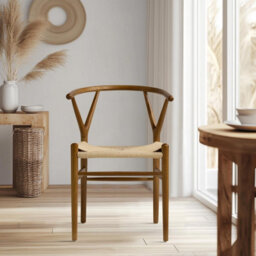 Where Saints Go Ltd Wish Mid-Century Dining Chair Natural Paper Coil Dark Frame Mid-Century Kitchen Chair - thumbnail 4