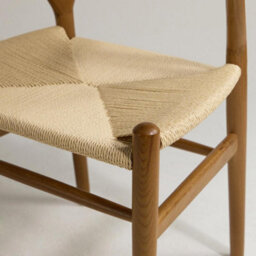 Where Saints Go Ltd Wish Mid-Century Dining Chair Natural Paper Coil Dark Frame Mid-Century Kitchen Chair - thumbnail 9