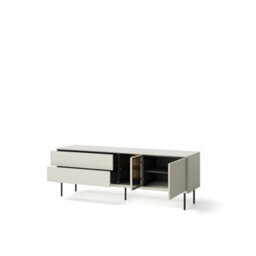Arte Epiro 6 Elegant Cashmere & Dark Oak Tv Cabinet - Modern Media Storage Solution W161Cm X H56Cm X D41Cm - thumbnail 2