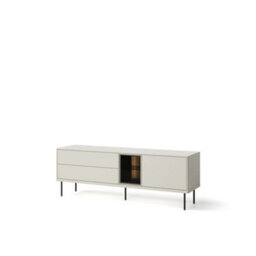 Arte Epiro 6 Elegant Cashmere & Dark Oak Tv Cabinet - Modern Media Storage Solution W161Cm X H56Cm X D41Cm