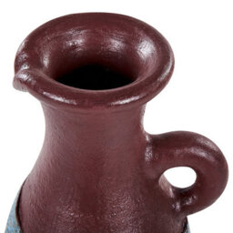 Wyld And Coco Handmade Terracotta Vase 40 Cm - Blue And Brown Distressed Vintage Finish - thumbnail 5