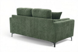 Compact Modern Moss Green 2 Seater Sofa For Living Room Marghera - Plush Chenille - Room Delivery - thumbnail 5
