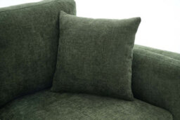 Compact Modern Moss Green 2 Seater Sofa For Living Room Marghera - Plush Chenille - Room Delivery - thumbnail 8
