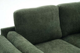 Compact Modern Moss Green 2 Seater Sofa For Living Room Marghera - Plush Chenille - Room Delivery - thumbnail 7