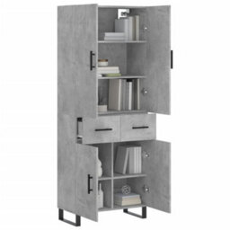 Berkfield Highboard Concrete Grey 69.5X34X180 Cm Engineered Wood - thumbnail 3