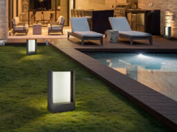 Luminosa Lighting Luminosa Matia Outdoor Pedestal Light Grey Led 3000K Ip 65 - Uk Stock - thumbnail 2