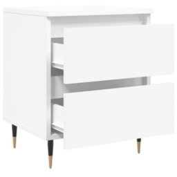 Berkfield Bedside Cabinet White 40X35X50 Cm Engineered Wood - thumbnail 6