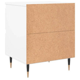 Berkfield Bedside Cabinet White 40X35X50 Cm Engineered Wood - thumbnail 8
