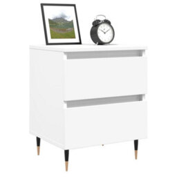 Berkfield Bedside Cabinet White 40X35X50 Cm Engineered Wood - thumbnail 3
