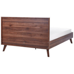 Beliani Bed Rattan Monpazier 140 X 200 Cm (Eu Double) Dark Brown - thumbnail 6