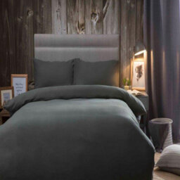 Belledorm Brushed Cotton Duvet Cover Charcoal (Superking) - thumbnail 2