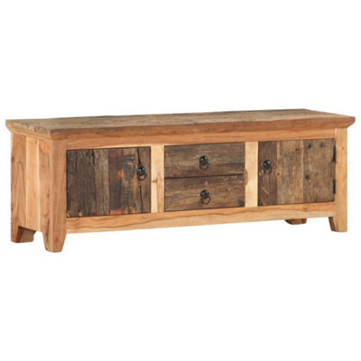 Walplus Tv Cabinet 120X30X40 Cm Solid Acacia Wood And Reclaimed Wood - image 1