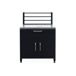 Sweeek - Outdoor Kitchen With 4 Modules In Steel, Unit With Sink, Shelves, Drawers, Storage, Grimaud 4 Modules - thumbnail 9