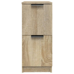 Berkfield Sideboards 2 Pcs Sonoma Oak 30X30X70 Cm Engineered Wood - thumbnail 5