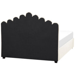 Beliani Ottoman Bed Velvet Vincennes 160 X 200 Cm (Eu King Size) Off-White - thumbnail 7
