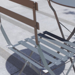 Lassic Garden Vida Porto 2 Seater Dark Grey Metal Bistro Set Foldable Patio Furniture - thumbnail 4