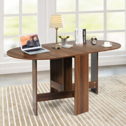 Costway 3-In-1 Folding Dining Coffee Table Drop Leaf Table Writing Desk For 4 To 6 People - thumbnail 8