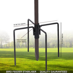 Crystals Wild Bird Feeder Stabiliser Base  Black Garden Stand With Feet Spikes For Feeding Stations - thumbnail 2