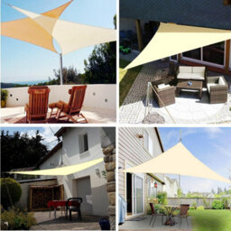 White 3X3X3M Triangular Oxford Shade Sail Uv Resistant - thumbnail 6