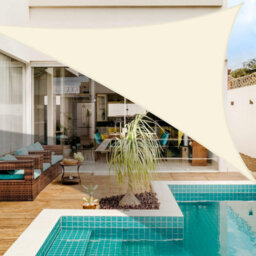 White 3X3X3M Triangular Oxford Shade Sail Uv Resistant - thumbnail 7