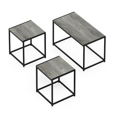 Walplus Camnus Living Room 3-Piece Table Set, Coffee Table Plus Two End Tables, Americano Finish - image 1