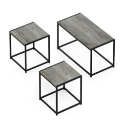 Walplus Camnus Living Room 3-Piece Table Set, Coffee Table Plus Two End Tables, Americano Finish - thumbnail 1