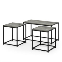 Walplus Camnus Living Room 3-Piece Table Set, Coffee Table Plus Two End Tables, Americano Finish - thumbnail 4