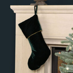 Dibor Pack Of 2 Red & Green Velvet Xmas Gift Decoration Christmas Stocking For Kids - thumbnail 3