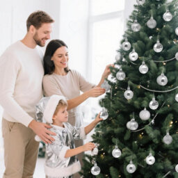Amorly 36Pcs Silver 1.6 Inch Small Christmas Baubles, Shatterproof Hanging Ornaments Decor For Christmas Tree And Wedding Displays - thumbnail 6