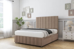 "Sloomy Langston Mink Plush Divan Bed 4 Drawers-26"" Strutted Headboard 12"" Footboard 4' Small Double" - thumbnail 3