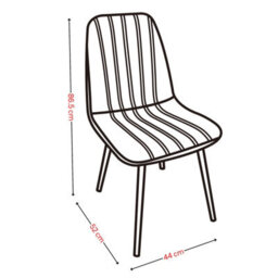 Urbn-Living Urbnliving Anti Stain Velvet Dining Chairs Padded Seat Metal Legs For Kitchen Office, 6Xjeans - thumbnail 6
