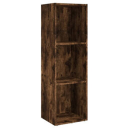 Berkfield Book Cabinet/tv Cabinet Smoked Oak 36X30X114 Cm Engineered Wood - thumbnail 2