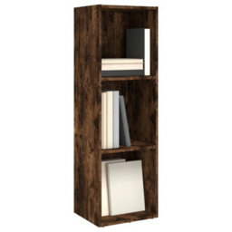 Berkfield Book Cabinet/tv Cabinet Smoked Oak 36X30X114 Cm Engineered Wood - thumbnail 3