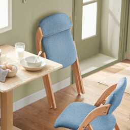 Sobuy Fst92-Blx2,set Of 2 Folding Chairs Wooden Padded Seat Blue Desk Chairs Office Dining Chair,blue,w47Xd51Xh78 - thumbnail 4