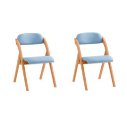 Sobuy Fst92-Blx2,set Of 2 Folding Chairs Wooden Padded Seat Blue Desk Chairs Office Dining Chair,blue,w47Xd51Xh78 - thumbnail 1