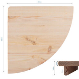 Woodeedoo Rustic Corner Shelves Set Of 2 Wall Mounted Display Boards With Brackets Solid Pine 30 X 30 X 1.4 Cm - thumbnail 7
