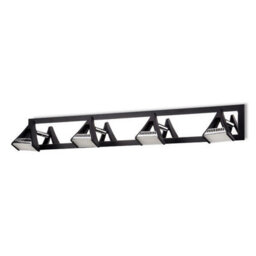 Luminosa Lighting Luminosa Filippo Linear Spot Light 4 Light Led 20W 3000K, 1750Lm, Matt Black/polished Chrome