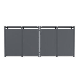 Phoenix Safe Company Phoenix Outdoor Quad Wheelie Bin Store For 4 X 240L Bins, Oak Effect Metal Storage Gb4400Aw - thumbnail 6