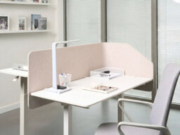 Beliani Desk Screen Foldy Beige - thumbnail 2