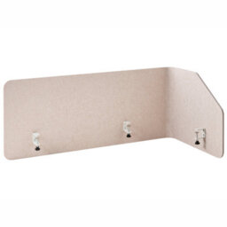 Beliani Desk Screen Foldy Beige - thumbnail 1