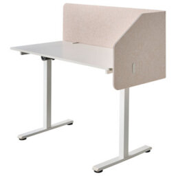 Beliani Desk Screen Foldy Beige - thumbnail 5